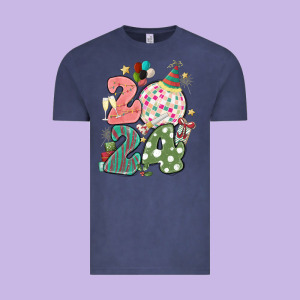 2024 Happy New Year Vintage Tee Designed By Maliassmallbusiness