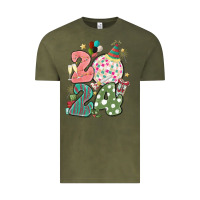 Vintage Olive 2024 happy new year Vintage Tee - MaliasSmallBusiness