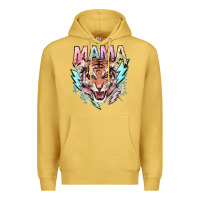 Antique Gold Mama tiger lightning bolt Premium Hoodie - HowdyJamesFarm