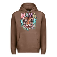 Chestnut Mama tiger lightning bolt Premium Hoodie - HowdyJamesFarm