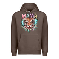 Coffee Mama tiger lightning bolt Premium Hoodie - HowdyJamesFarm