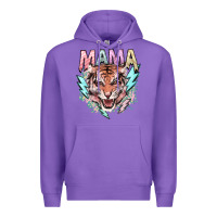 Purple Mama tiger lightning bolt Premium Hoodie - HowdyJamesFarm