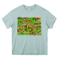 Arona horseshoe shamrock leopard wood glitter background Heavy Core Tee - Artiststas