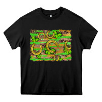 Black horseshoe shamrock leopard wood glitter background Heavy Core Tee - Artiststas