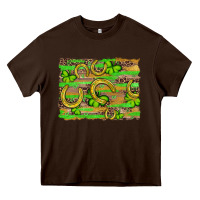 Chocolate Brown horseshoe shamrock leopard wood glitter background Heavy Core Tee - Artiststas
