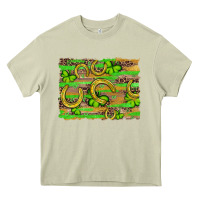 Mossy horseshoe shamrock leopard wood glitter background Heavy Core Tee - Artiststas