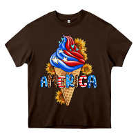 Chocolate Brown ice cream america Heavy Core Tee - AdoDesignShop