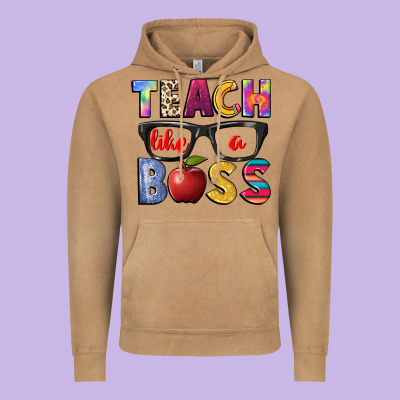Teach Like A Boss Vintage Hoodie Designed By Nancycooperartshop