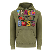 Vintage Olive teach like a boss Vintage Hoodie - NancyCooperArtShop