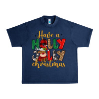 Navy have a holly jolly christmas Urban Heavy Tee - MaliasSmallBusiness