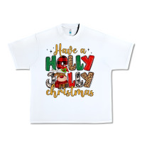 White have a holly jolly christmas Urban Heavy Tee - MaliasSmallBusiness