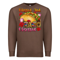 Chestnut Blessed and taco obsessed Mexico Premium Sweatshirt - FaDigitalArtStudio