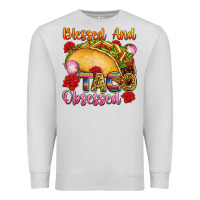 Dove Grey Blessed and taco obsessed Mexico Premium Sweatshirt - FaDigitalArtStudio
