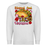 Oatmeal Heather Blessed and taco obsessed Mexico Premium Sweatshirt - FaDigitalArtStudio