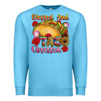 Ocean Blue Blessed and taco obsessed Mexico Premium Sweatshirt - FaDigitalArtStudio