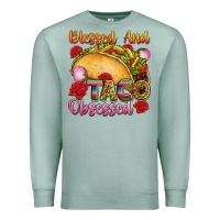 Seafoam Blessed and taco obsessed Mexico Premium Sweatshirt - FaDigitalArtStudio