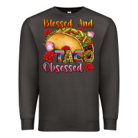 Smoke Blessed and taco obsessed Mexico Premium Sweatshirt - FaDigitalArtStudio