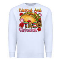 White Blessed and taco obsessed Mexico Premium Sweatshirt - FaDigitalArtStudio