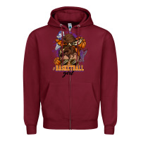 Burgundy Messy bun Basketball girl Zipper Hoodie - HowdyJamesFarm