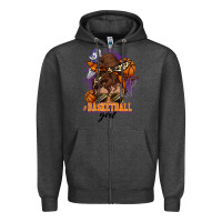 Charcoal Heather Messy bun Basketball girl Zipper Hoodie - HowdyJamesFarm