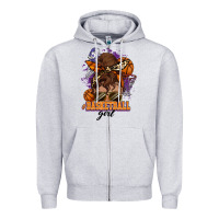 Heather Grey Messy bun Basketball girl Zipper Hoodie - HowdyJamesFarm