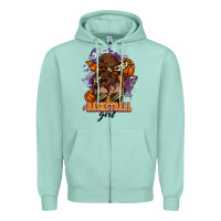 Seafoam Messy bun Basketball girl Zipper Hoodie - HowdyJamesFarm