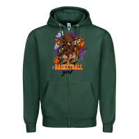 Sports Green Messy bun Basketball girl Zipper Hoodie - HowdyJamesFarm