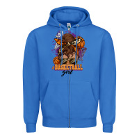 True Royal Messy bun Basketball girl Zipper Hoodie - HowdyJamesFarm