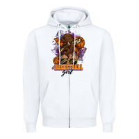 White Messy bun Basketball girl Zipper Hoodie - HowdyJamesFarm