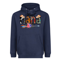 Navy Blessed Nana Heavyweight Hoodie - CowCowDesign