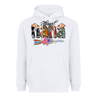 White Blessed Nana Heavyweight Hoodie - CowCowDesign