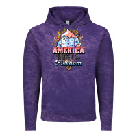Cloud Purple America ice cream Vintage Hoodie - NancyCooperArtShop
