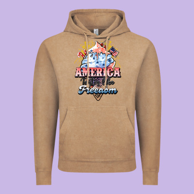 America Ice Cream Vintage Hoodie Designed By Nancycooperartshop