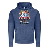 Vintage Denim America ice cream Vintage Hoodie - NancyCooperArtShop
