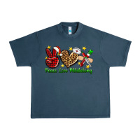 Midnight Navy Peace love Phlebotomy Christmas Urban Heavy Tee - NancyCooperArtShop