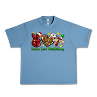 Pebble Blue Peace love Phlebotomy Christmas Urban Heavy Tee - NancyCooperArtShop