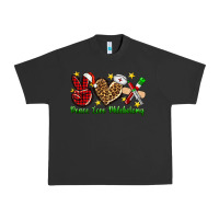Pigment Black Peace love Phlebotomy Christmas Urban Heavy Tee - NancyCooperArtShop
