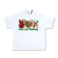 White Peace love Phlebotomy Christmas Urban Heavy Tee - NancyCooperArtShop