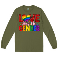 Army Green love has no gender Long Sleeve Tee - Artiststas