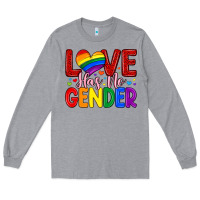 Heather Grey love has no gender Long Sleeve Tee - Artiststas