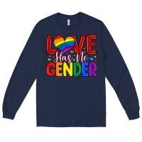 Navy love has no gender Long Sleeve Tee - Artiststas