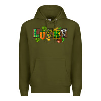 Army Green Western lucky St. Patrick's Day Premium Hoodie - CowGirlArtShop