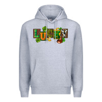 Heather Grey Western lucky St. Patrick's Day Premium Hoodie - CowGirlArtShop