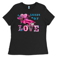 Black loads of love wıth truck Ladies Tee - AdoDesignShop