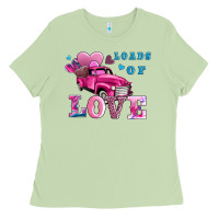 Loads Of Love Wıth Truck Ladies Tee | Teevron