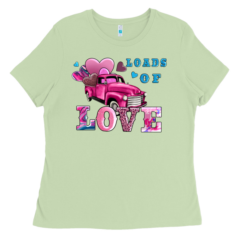 Loads Of Love Wıth Truck Ladies Tee by AdoDesignShop | Teevron