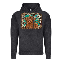 Vintage Black highland cow western background Vintage Hoodie - RanaPortraitStore