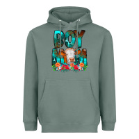 Sage Boy Mom Flowers Cow Heavyweight Hoodie - CowCowDesign