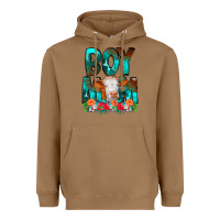 Boy Mom Flowers Cow Heavyweight Hoodie | Teevron