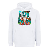 White Boy Mom Flowers Cow Heavyweight Hoodie - CowCowDesign